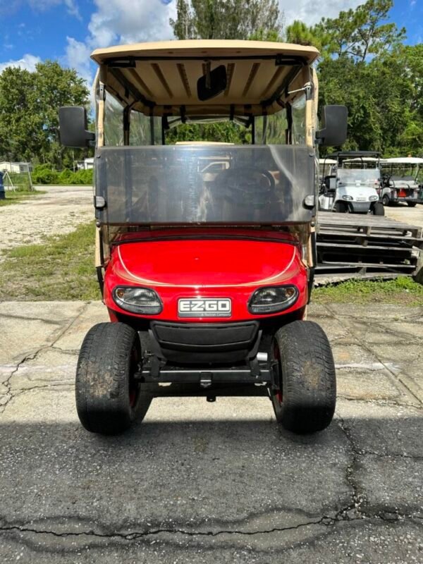 2014 EZGO TXT – 2 Passenger Electric Golf Cart (Pure Red)