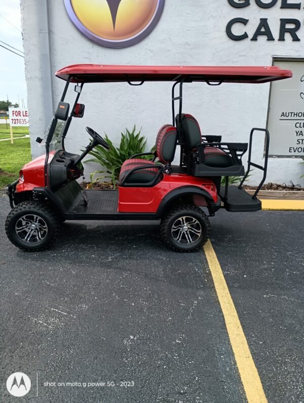 2025 Alset GM 2+2 – Lithium Golf Cart (Pure Red)