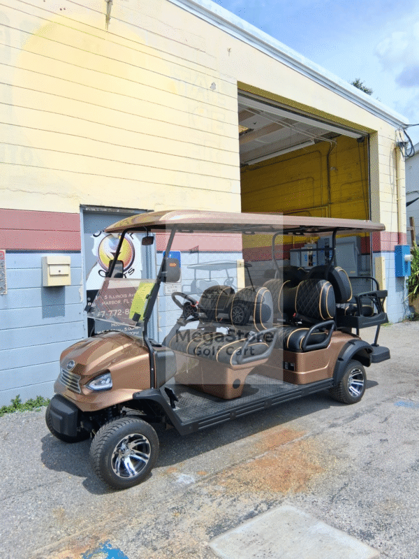 2025 Alset GM – 6 Passenger Lithium Golf Cart (Champagne Metallic) 2025 Alset GM – 6 Passenger Lithium Golf Cart (Champagne Metallic)