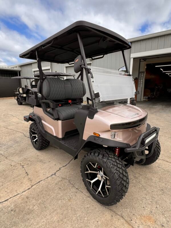 2025 DenagoEV Nomad XL – 6 Passenger Lithium Golf Cart (Champagne Metallic)
