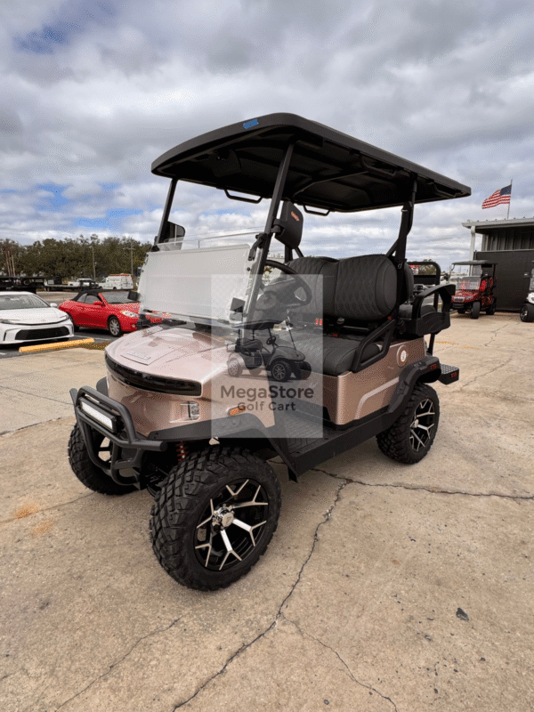 2025 DenagoEV Nomad XL – 6 Passenger Lithium Golf Cart (Champagne Metallic)
