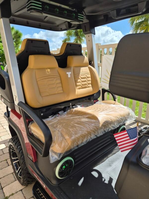 2025 Evolution Tara Explorer 2+2 – 4 Passenger Lithium Golf Cart (Flamenco Red)