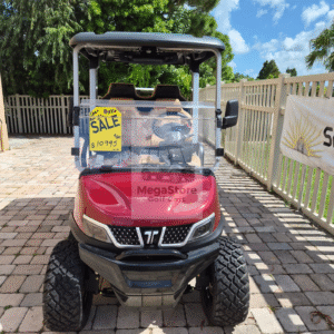 2025 Evolution Tara Explorer 2+2 – 4 Passenger Lithium Golf Cart (Flamenco Red)