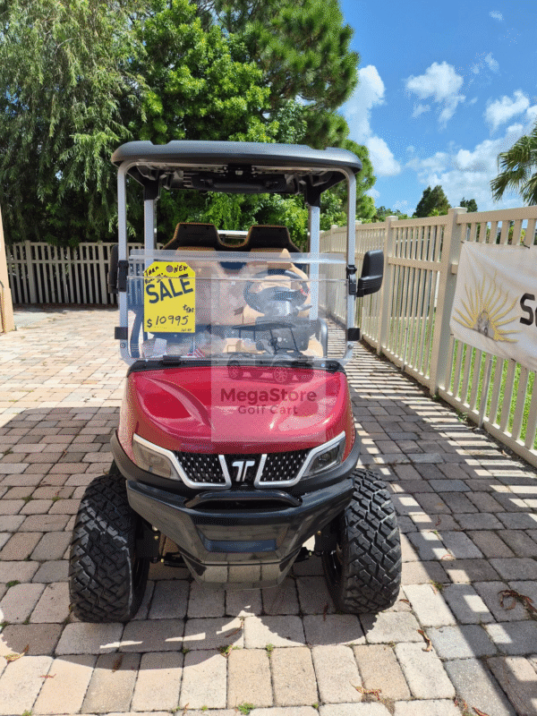 2025 Evolution Tara Explorer 2+2 – 4 Passenger Lithium Golf Cart (Flamenco Red)