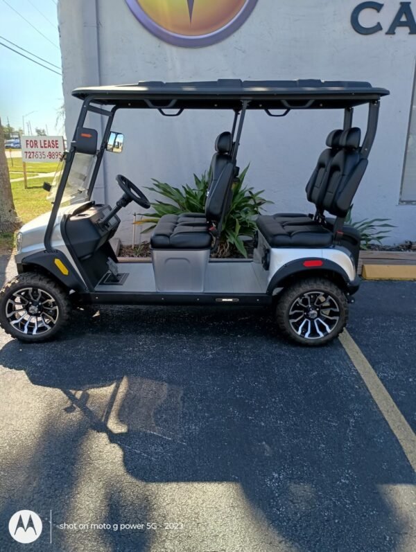 2025 Solana XA 4 Forward Lifted – 4 Passenger Lithium Golf Cart (Midnight Silver)