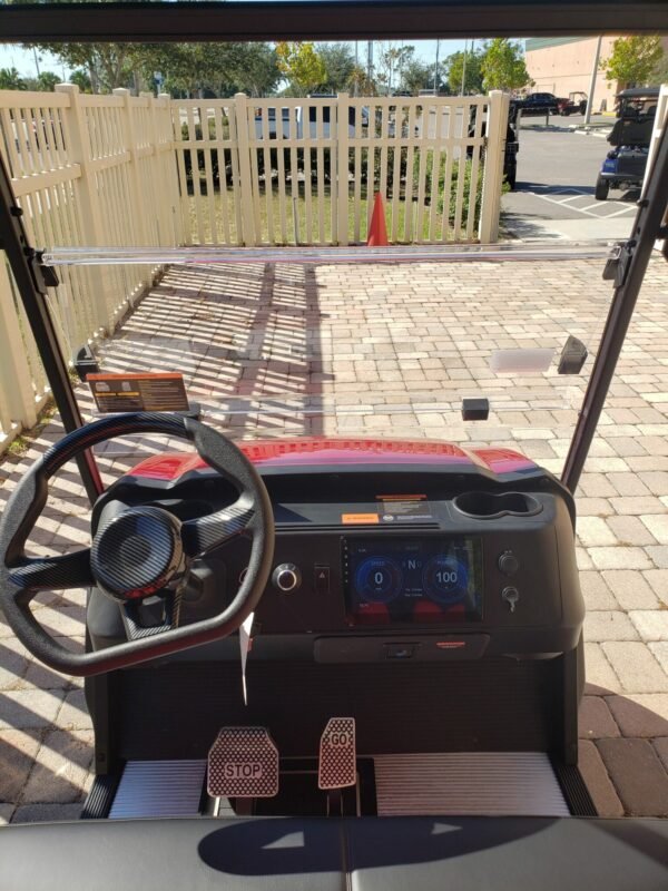 2025 Solana XA 4 Forward – 4 Passenger Lithium Golf Cart (Candy Apple Red)