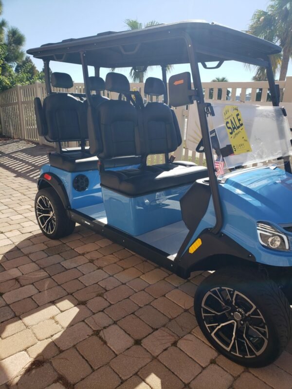2025 Solana XA 4 Forward – 4 Passenger Lithium Golf Cart (Coastal Blue)