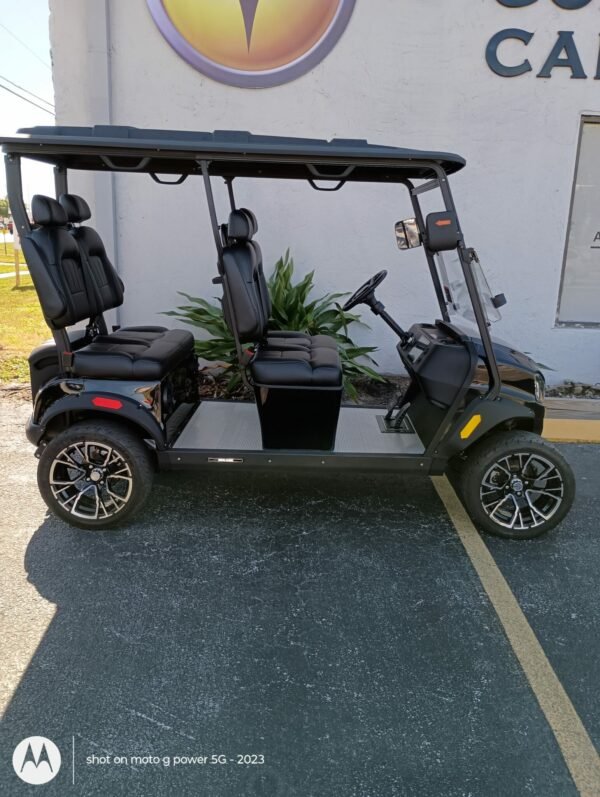 2025 Solana XA 4 Forward – 4 Passenger Lithium Golf Cart (Jet Black)