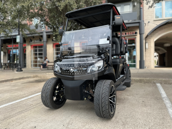 2025 Solana XA 4 Forward – 4-Passenger Lithium Golf Cart (Metallic Black)