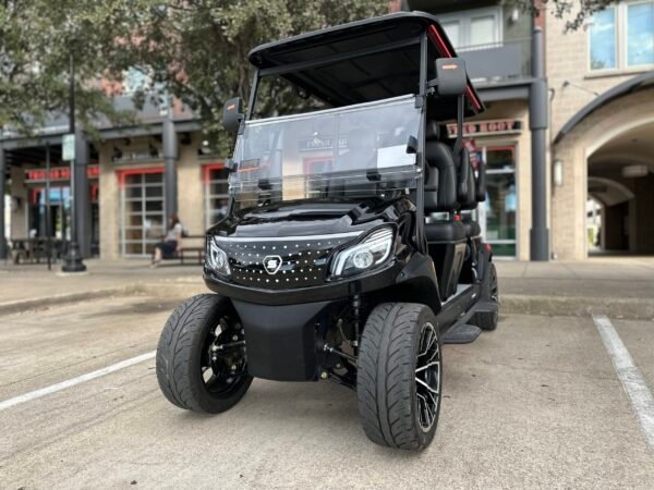 2025 Solana XA 4 Forward – 4-Passenger Lithium Golf Cart (Metallic Black)