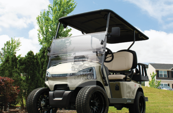 2025 StarEV J-Model 2+2 – 4 Passenger Lithium Golf Cart (Champagne Metallic)