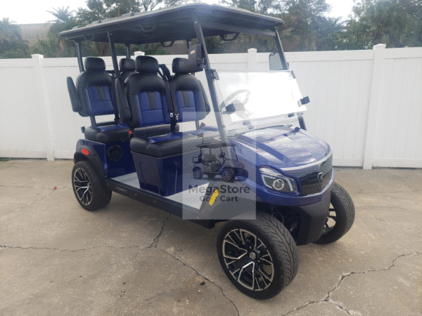 2026 Solana XA 4 Forward – 4-Passenger Lithium Golf Cart (Admiral Blue)