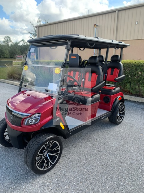 2026 Solana XA 4 Forward – 4 Passenger Lithium Golf Cart (Cherry)